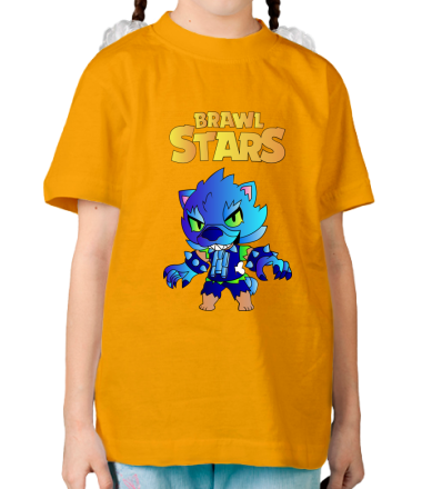 Детская футболка Brawl stars Leon werewolf