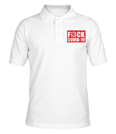 Мужская футболка поло F*CK COVID 