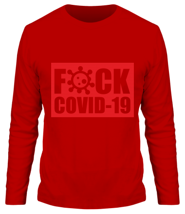 Мужская футболка длинный рукав F*CK COVID 