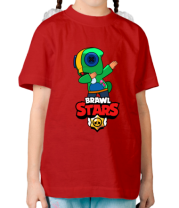 Детская футболка Brawl stars Leon dab