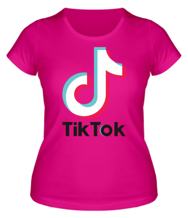 Женская футболка  Tiktok logo