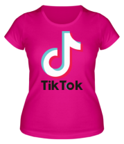Женская футболка  Tiktok logo фото