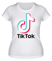 Женская футболка  Tiktok logo фото