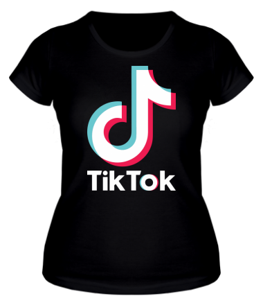 Женская футболка  Tiktok logo