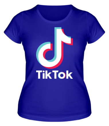 Женская футболка  Tiktok logo