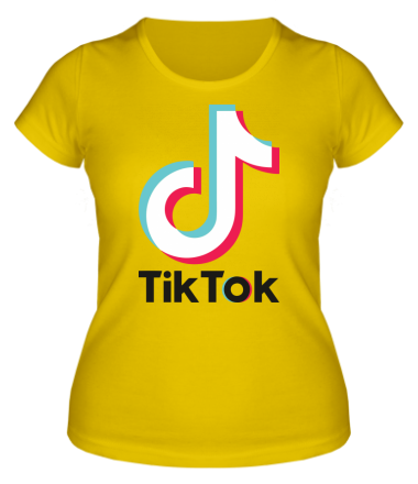 Женская футболка  Tiktok logo