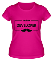 Женская футболка Senor Developer фото