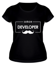 Женская футболка Senor Developer фото