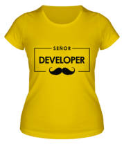 Женская футболка Senor Developer фото