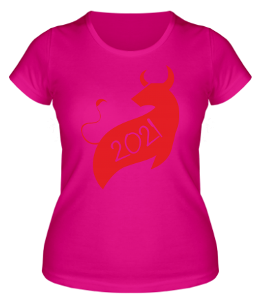Женская футболка Год Коровы 2021