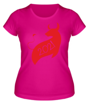 Женская футболка Год Коровы 2021 фото