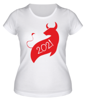 Женская футболка Год Коровы 2021 фото