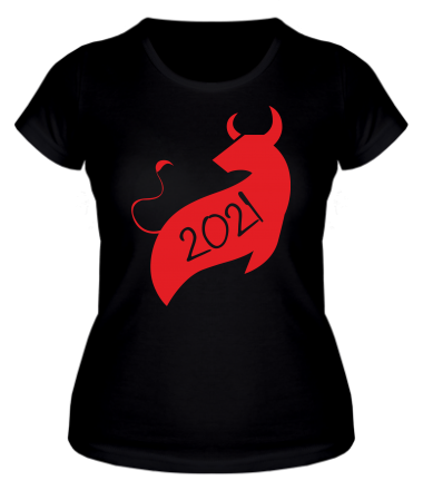 Женская футболка Год Коровы 2021