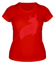 Женская футболка Год Коровы 2021 фото