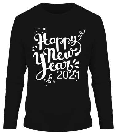 Мужская футболка длинный рукав Новый год 2021 