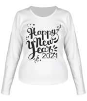 Женская футболка длинный рукав Новый год 2021  фото
