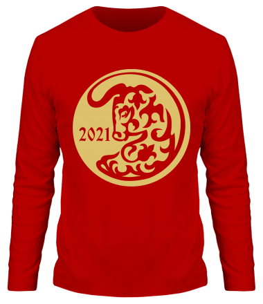 Мужская футболка длинный рукав Новый Год 2021 