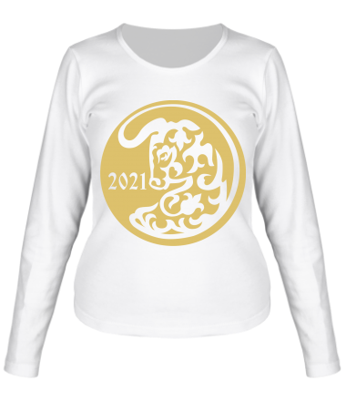 Женская футболка длинный рукав Новый Год 2021 