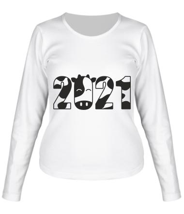 Женская футболка длинный рукав Новый Год
