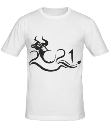 Мужская футболка Новый Год , Год Быка