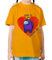 Детская футболка Love AMONG US фото
