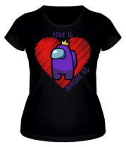 Женская футболка Love AMONG US фото