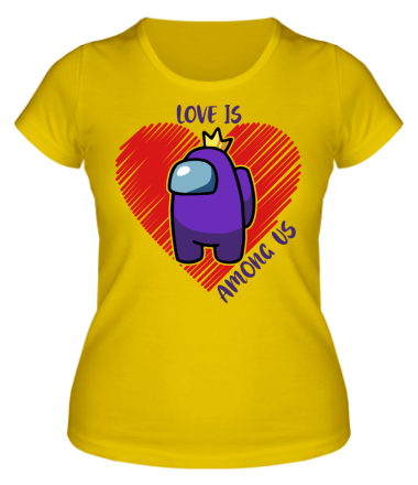 Женская футболка Love AMONG US