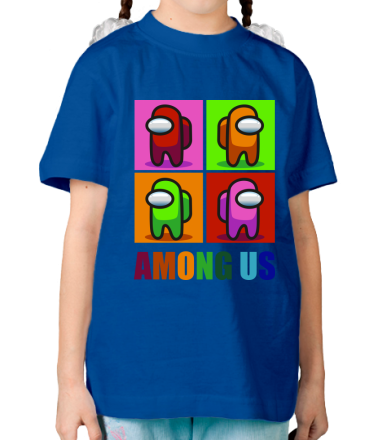 Детская футболка Among us rainbow