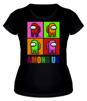 Женская футболка Among us rainbow фото