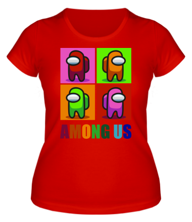 Женская футболка Among us rainbow