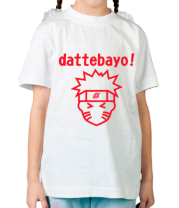 Детская футболка Naruto dattebayo! фото