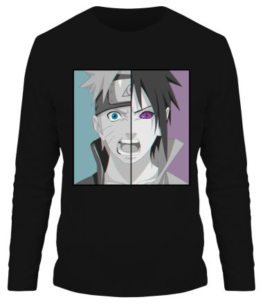 Мужская футболка длинный рукав Naruto and Sasuke boys