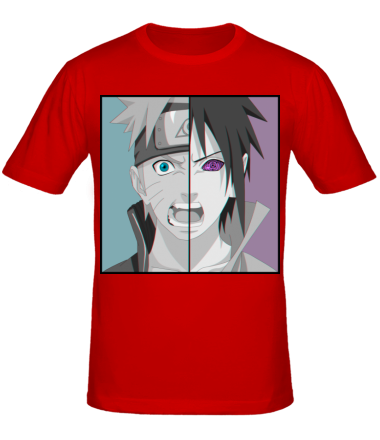 Мужская футболка Naruto and Sasuke boys