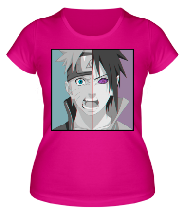 Женская футболка Naruto and Sasuke boys