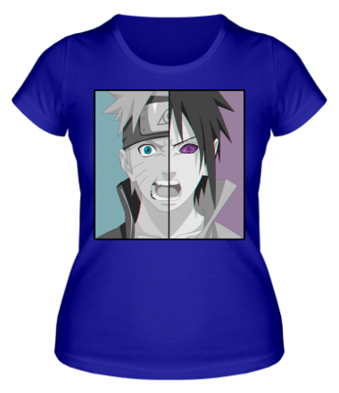 Женская футболка Naruto and Sasuke boys