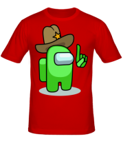 Мужская футболка Салатовый в шляпе из Амонг ас. фото