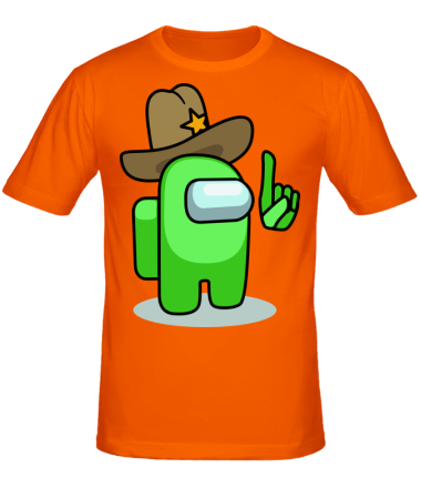 Мужская футболка Салатовый в шляпе из Амонг ас.