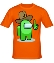 Мужская футболка Салатовый в шляпе из Амонг ас. фото