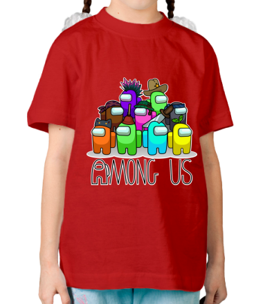 Детская футболка AMONG US - Семейное фото