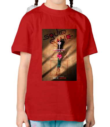 Детская футболка Игра в кальмара постер