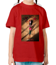 Детская футболка Игра в кальмара постер фото