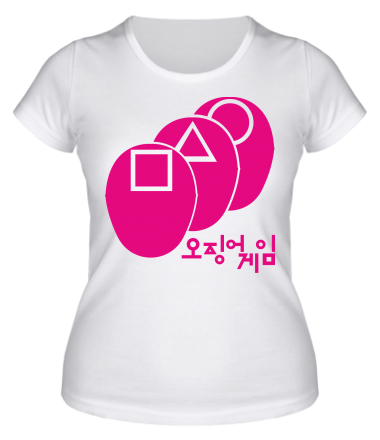 Женская футболка Маски в кальмара