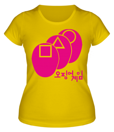 Женская футболка Маски в кальмара