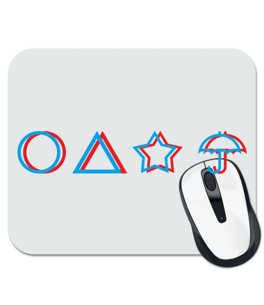 Коврик для мыши Лого Игра в кальмара 3d