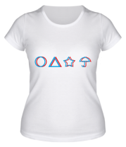 Женская футболка Лого Игра в кальмара 3d