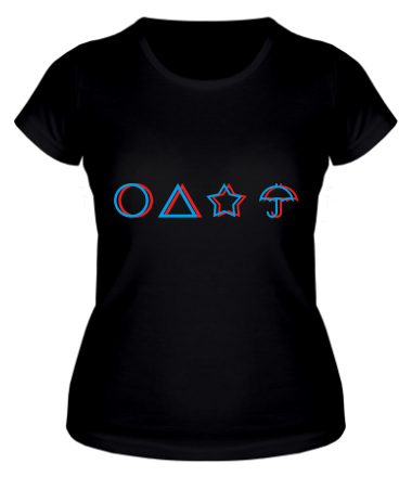 Женская футболка Лого Игра в кальмара 3d