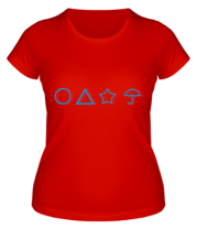 Женская футболка Лого Игра в кальмара 3d фото
