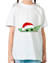 Детская футболка Baby Yoda Santa фото