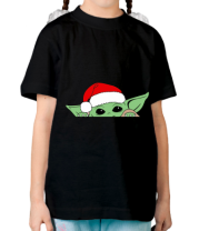 Детская футболка Baby Yoda Santa