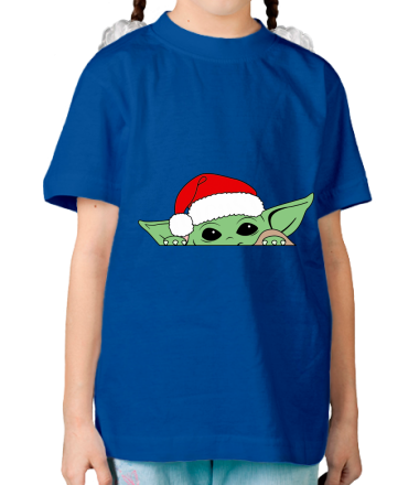 Детская футболка Baby Yoda Santa